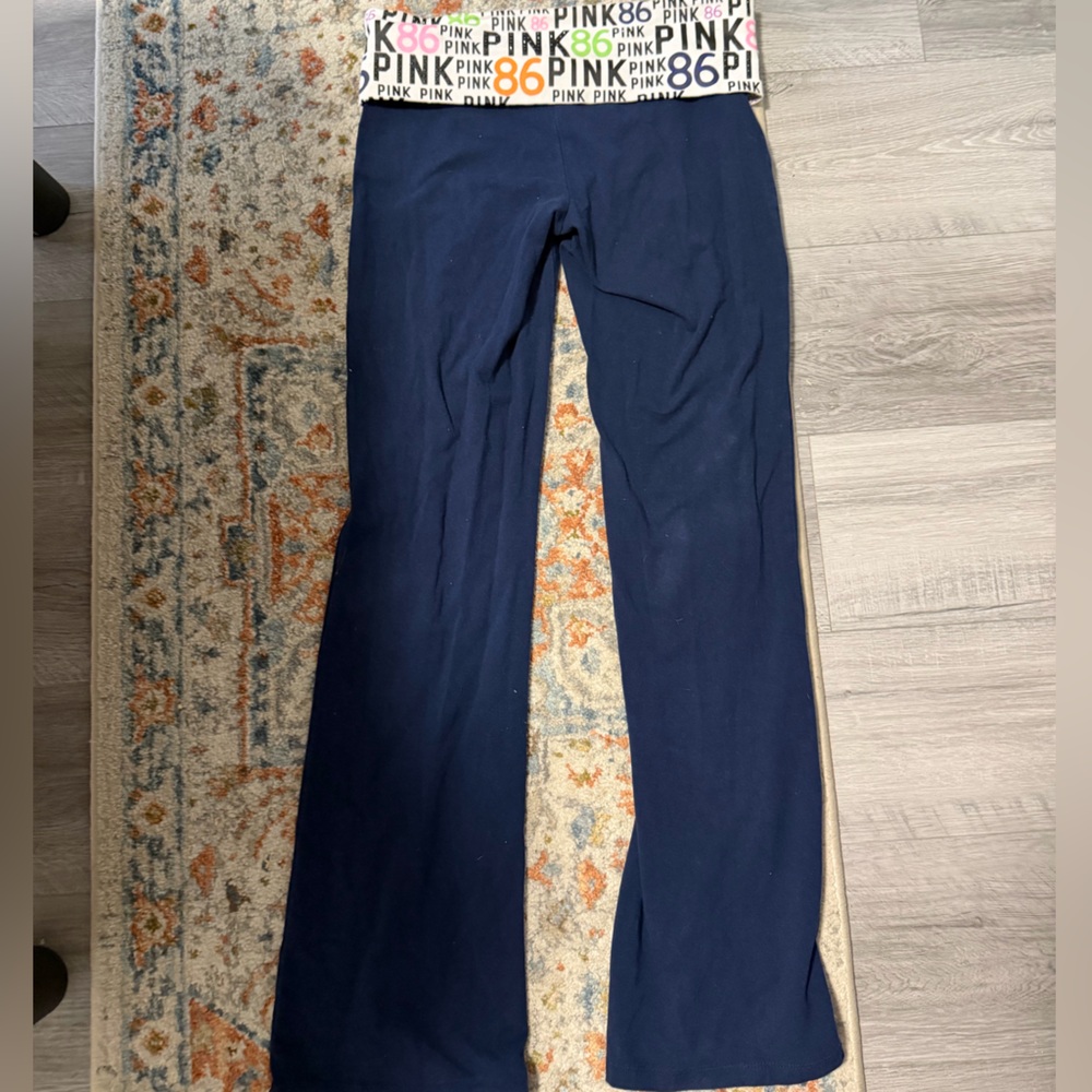 Pink foldover pants